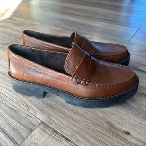 Born Brown Leather Loafers